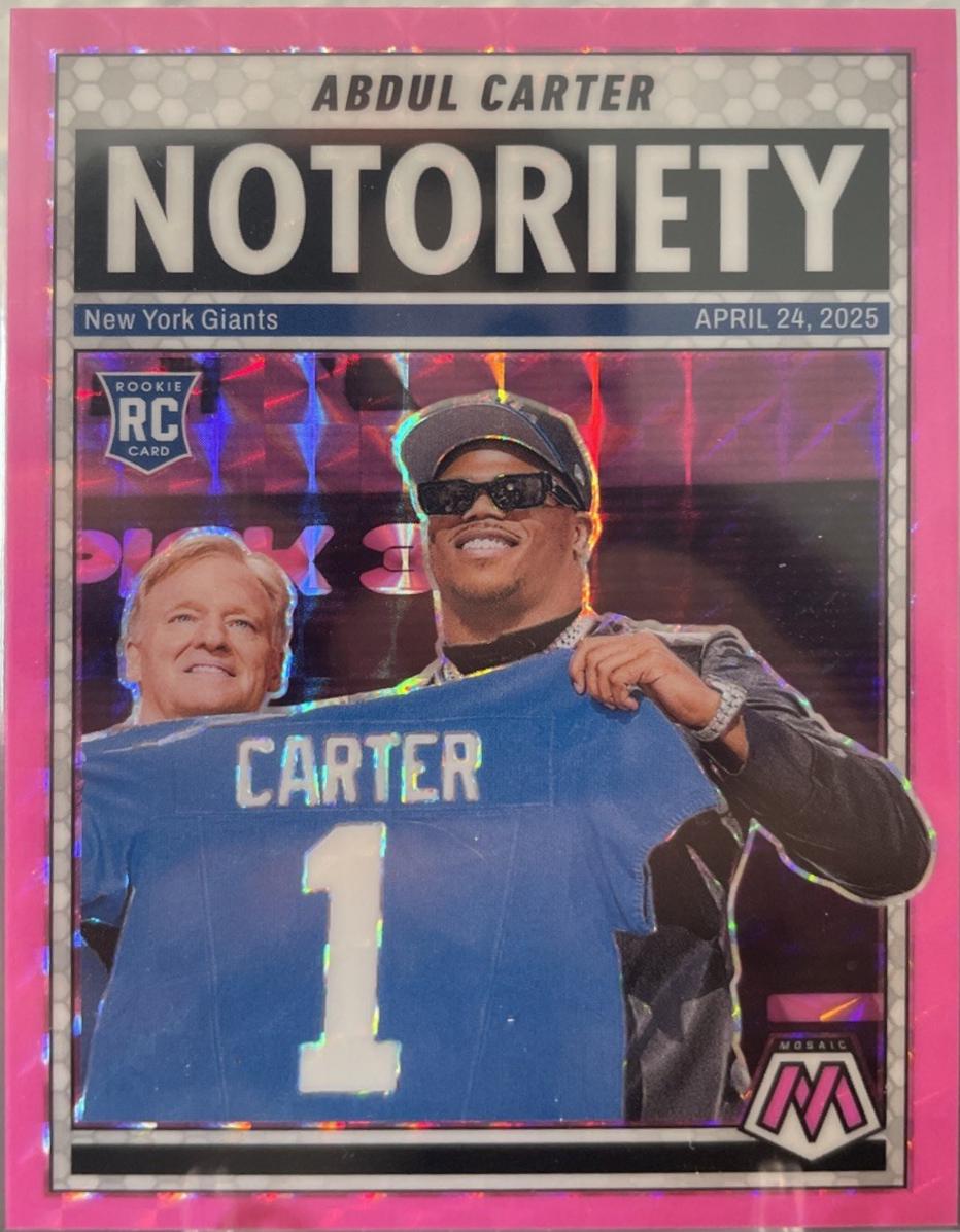 Abdul Carter [Mosaic Pink Fluorescent] #14 Prices | 2025 Panini