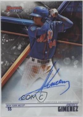 Andres Gimenez #B18-AG Baseball Cards 2018 Bowman's Best of 2018 Autographs