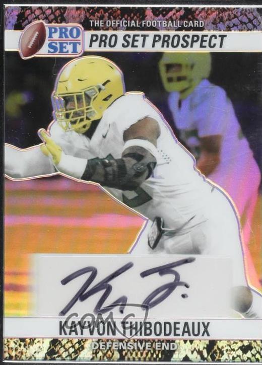 Kayvon Thibodeaux #90-KT1 2022 Pro Set Metal 1990 Autograph Football