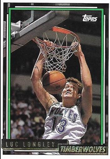 Luc Longley #89 Basketball Cards 1992 Topps Gold