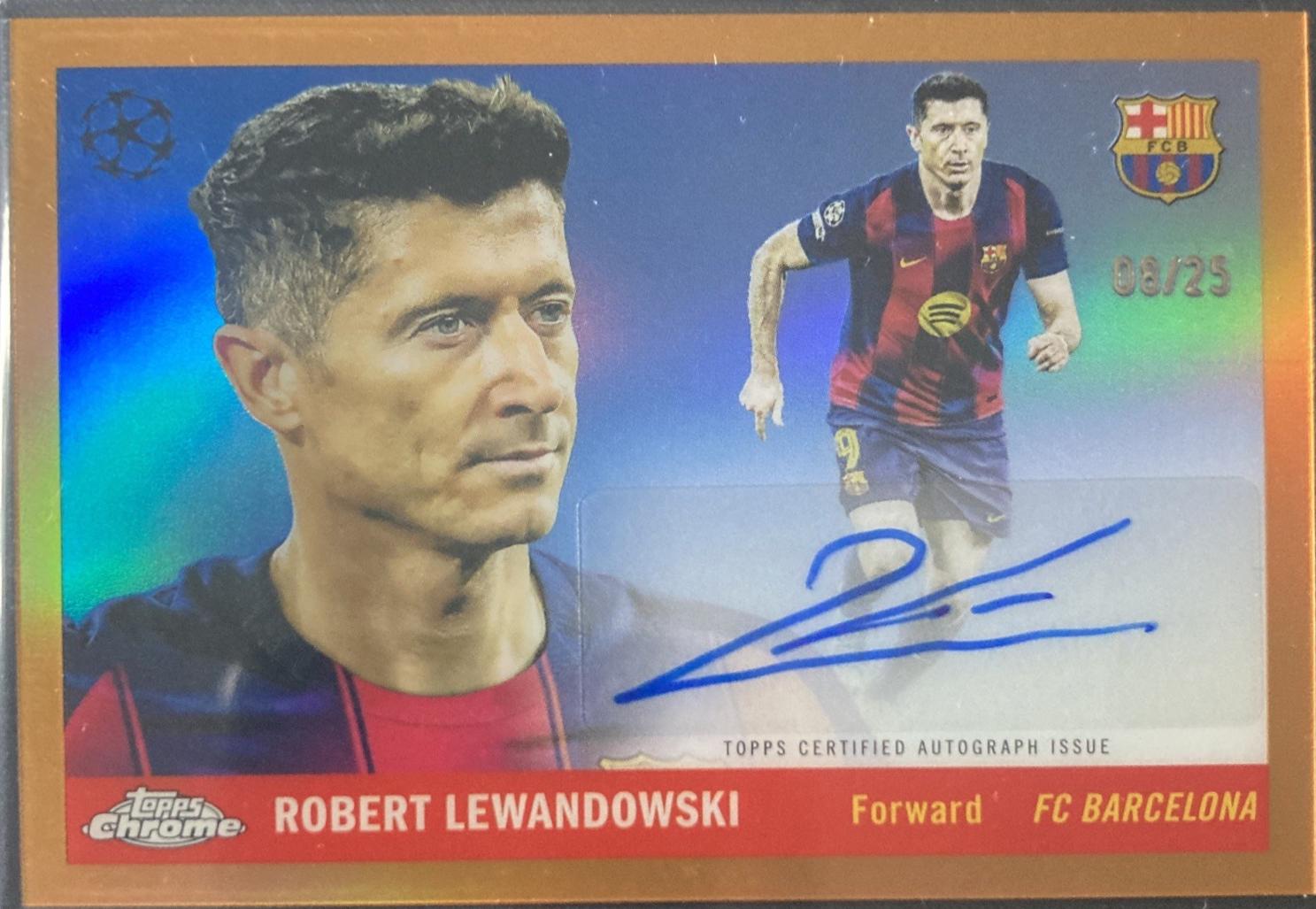 Robert Lewandowski [Orange] #55-RL Prices | 2025 Topps UEFA 1955 ...
