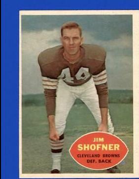 Jim Shofner #29 Football Cards 1960 Topps