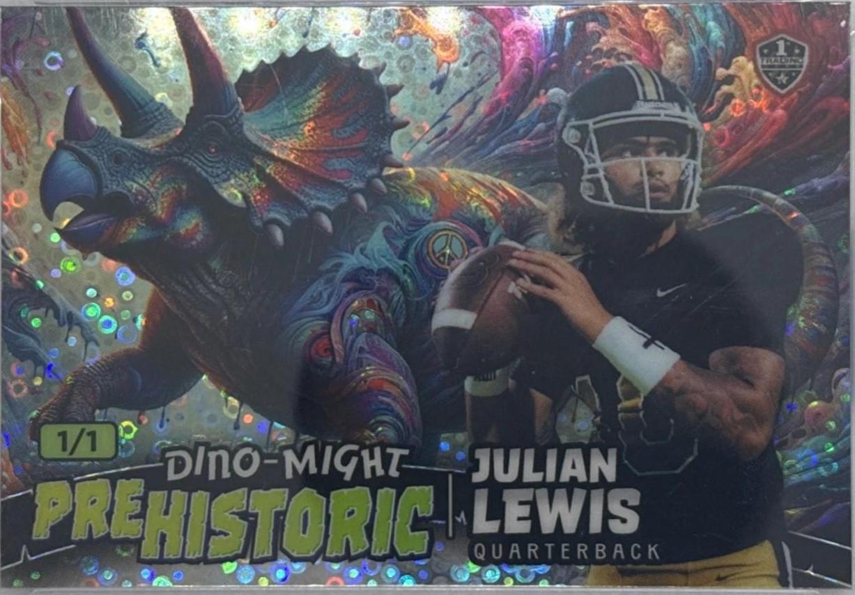 Julian Lewis #PHTRI2-JL 2024 Wild Card Alumination Dino Might Pre Historic Football