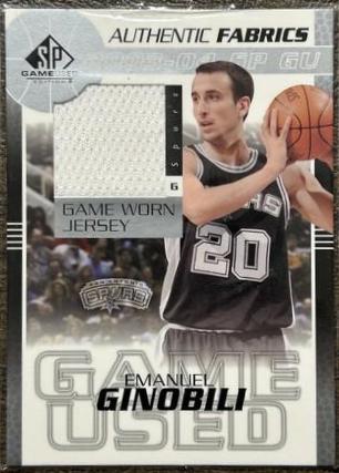 Manu Ginobili #EG-J 2003 Sp Authentic Authentic Fabrics Basketball