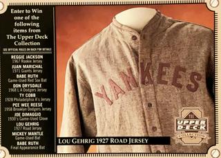 Lou Gehrig 1927 Road Jersey