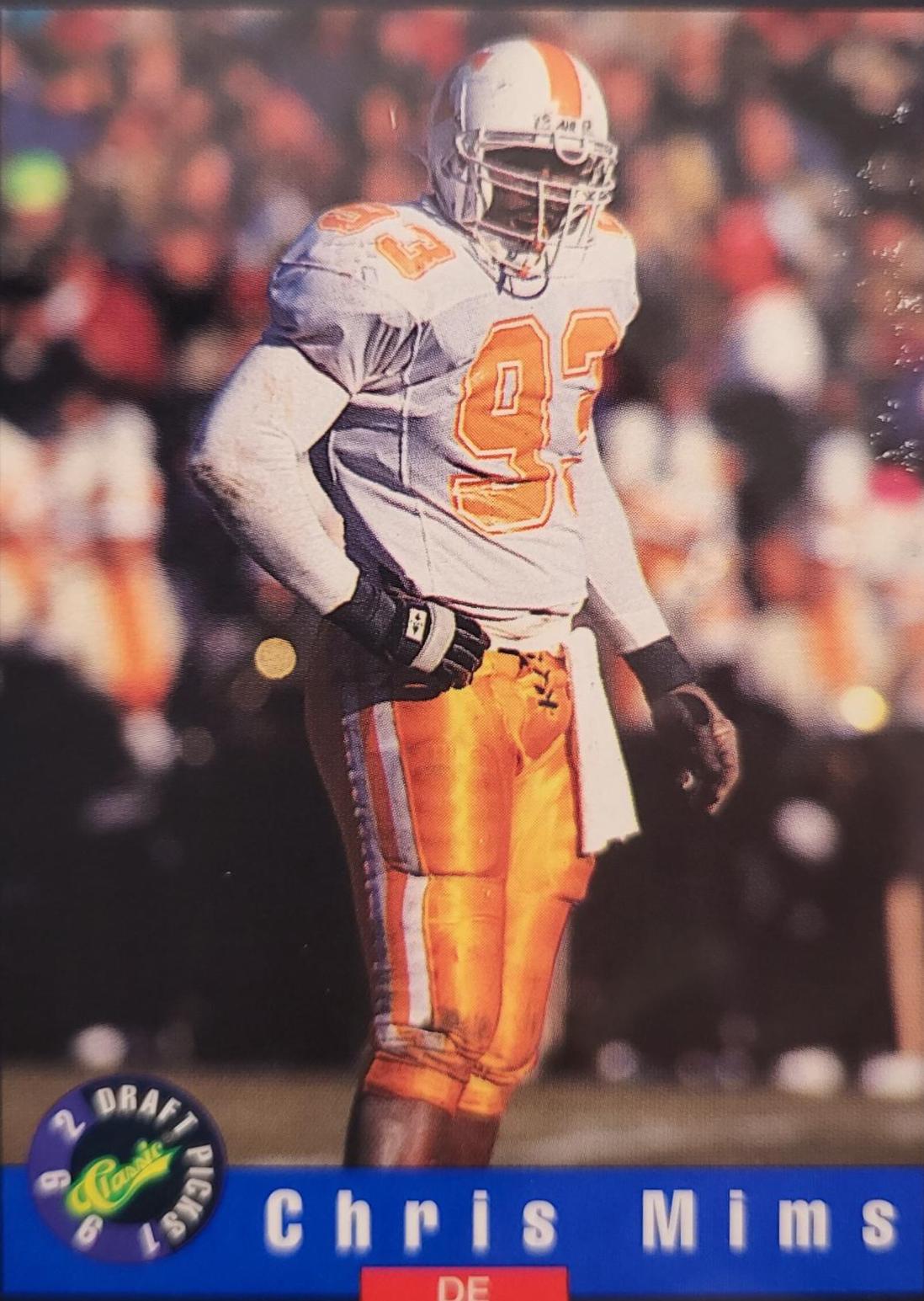 Chris Mims #8 Football Cards 1992 Classic Draft Picks