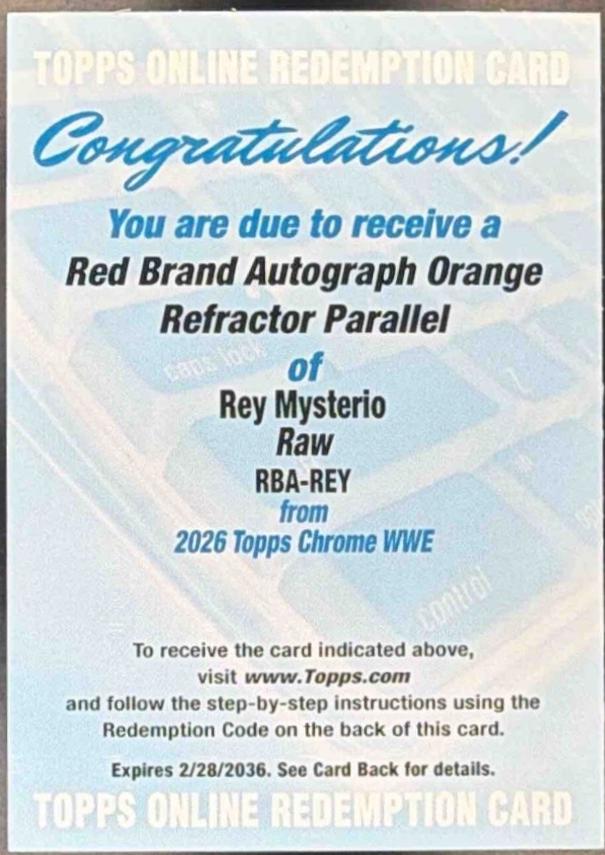 Rey Mysterio [Orange Refractor] #RBA-REY