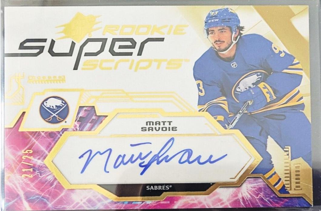 Matt Savoie #SSR-MS 2023-24 SPx Hockey Rookie Superscripts