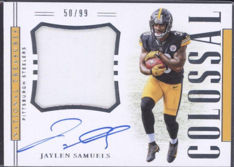 Jaylen Samuels Football Cards 2018 National Treasures Rookie Colossal Signatures
