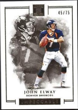 John Elway #7 Football Cards 2016 Panini Impeccable