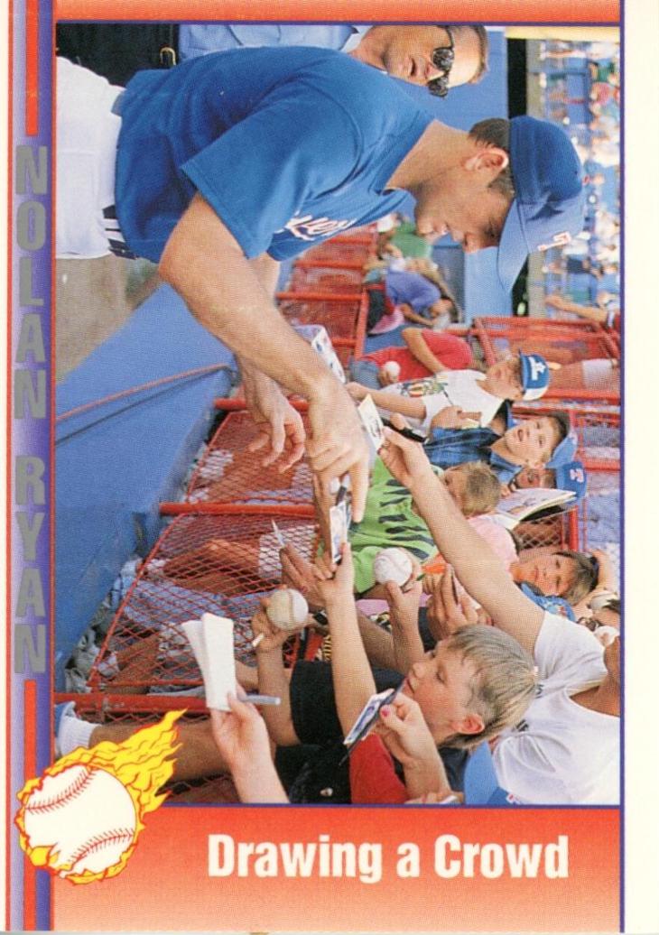 Drawing a Crowd #166 Baseball Cards 1991 Pacific Nolan Ryan