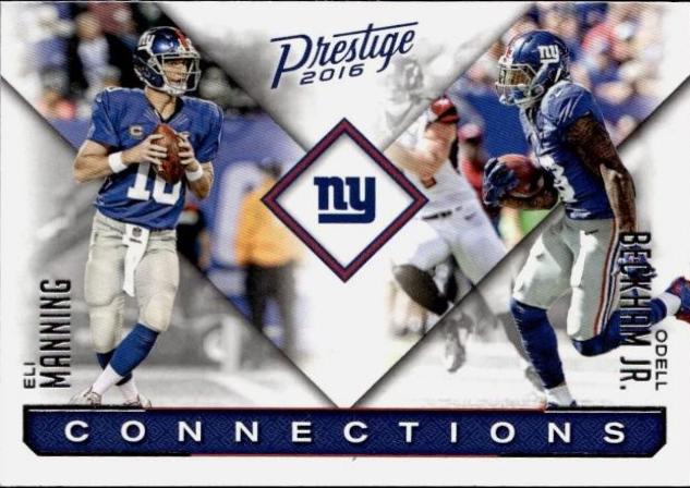 Eli Manning And Odell Beckham Jr #14 Football Cards 2016 Panini Prestige Connections
