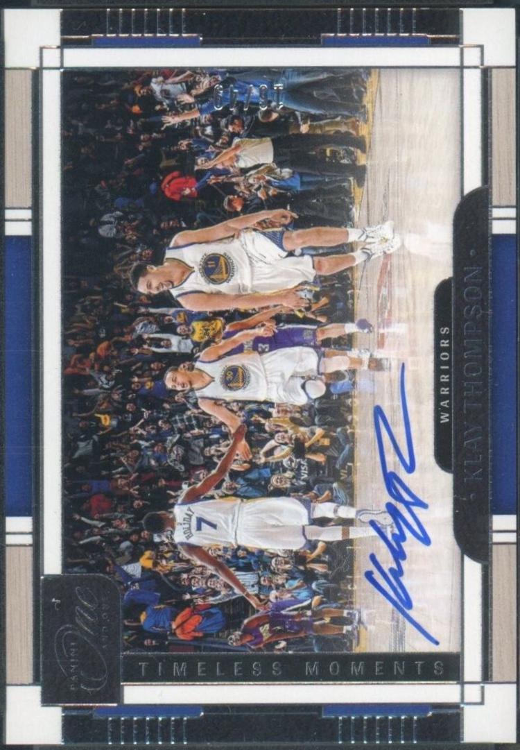 Klay Thompson #TMA-KYT Basketball Cards 2023 Panini One and One Timeless Moments Autograph
