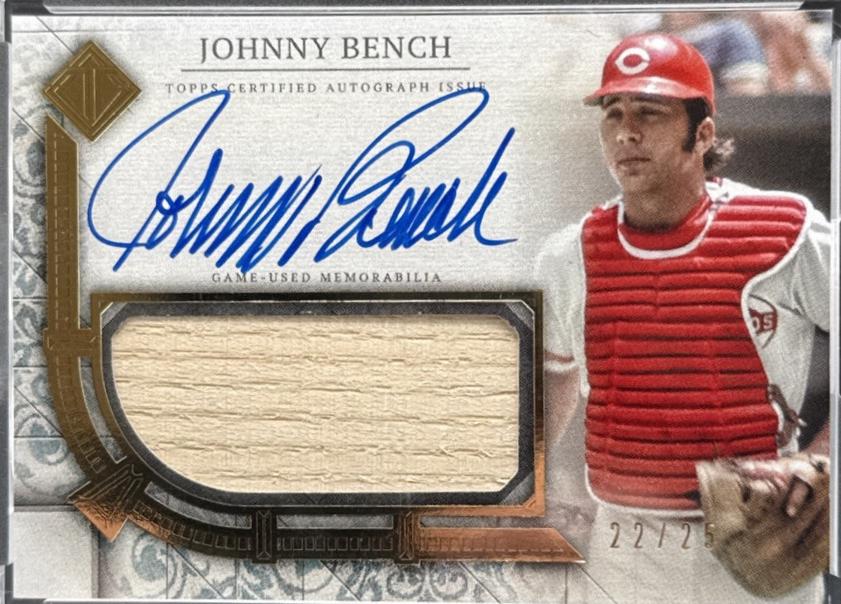 Johnny Bench #TCAR-JB Baseball Cards 2024 Topps Transcendent Collection Autograph Relic