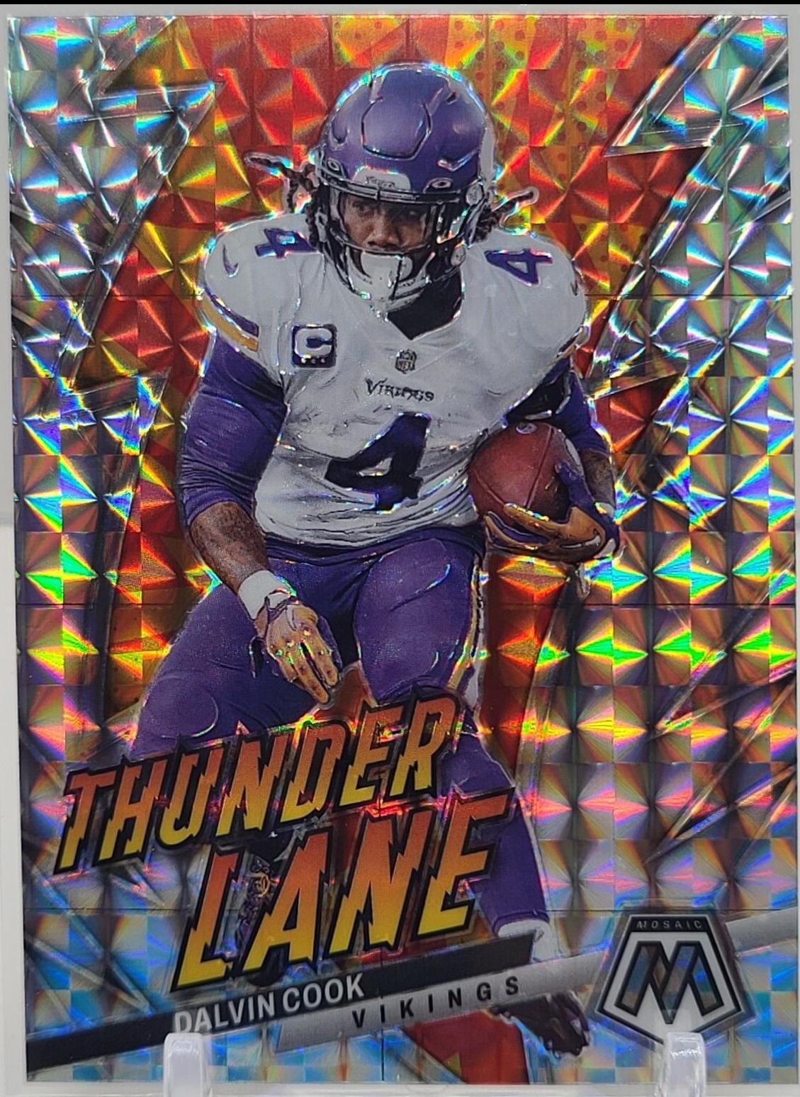 Dalvin Cook #4 Football Cards 2023 Panini Mosaic Thunder Lane