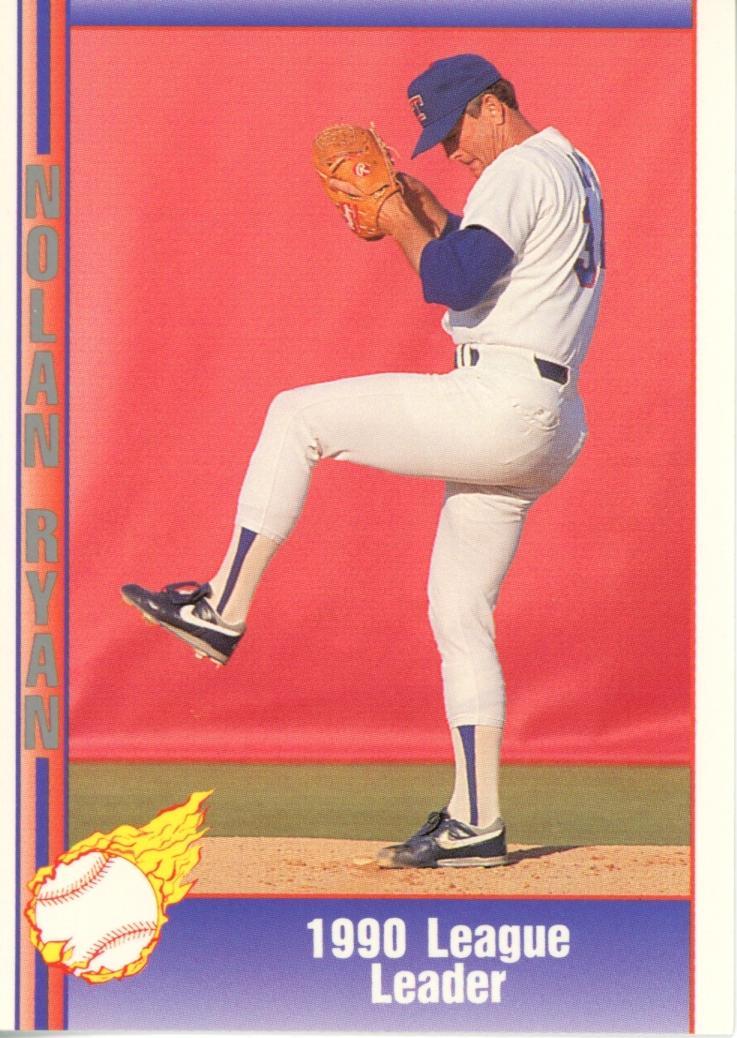 1990 League Leader #172 Baseball Cards 1991 Pacific Nolan Ryan