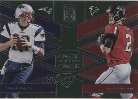 Tom Brady / Matt Ryan #12 Football Cards 2017 Panini Donruss Elite Face to Face