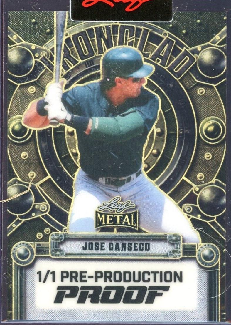 Jose Canseco #I-JC2 Baseball Cards 2024 Leaf Metal Ironclad