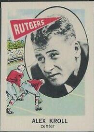 Alex Kroll #123 Football Cards 1961 NU Card