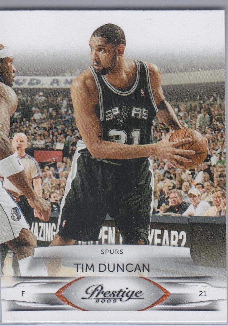 Tim Duncan #95 Basketball Cards 2009 Panini Prestige