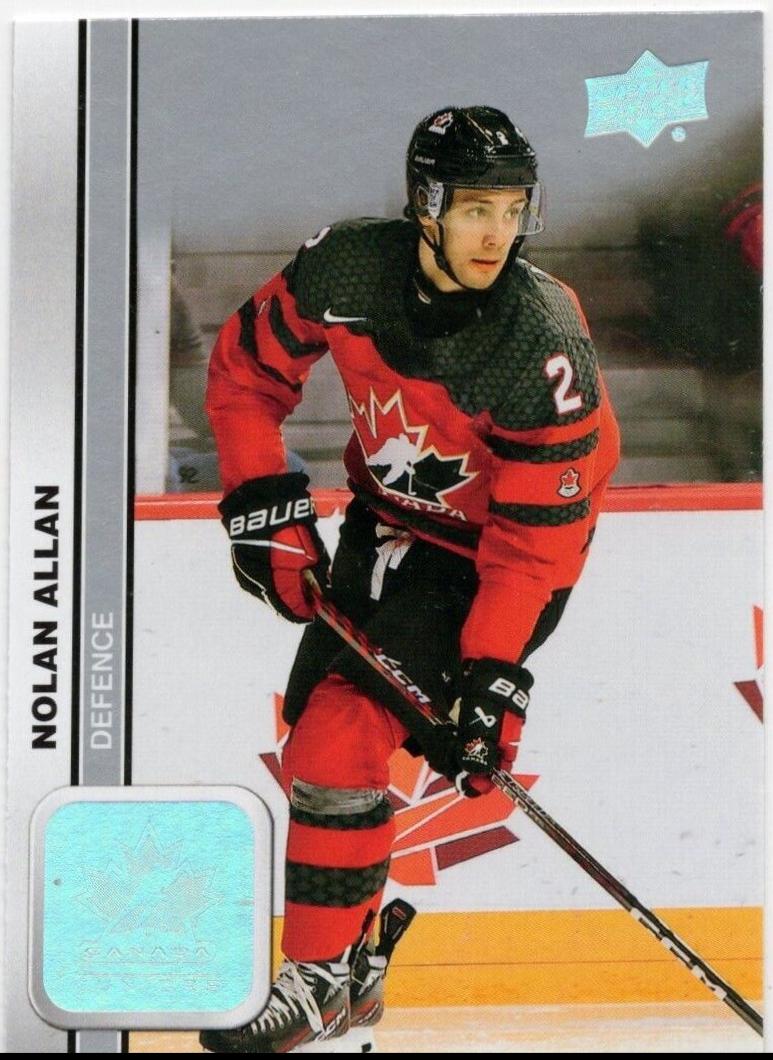 Nolan Allan #2 Hockey Cards 2023 Upper Deck Team Canada Juniors