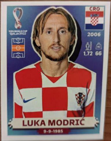 Luka Modric #CRO13 Soccer Cards 2022 Panini World Cup Qatar Stickers