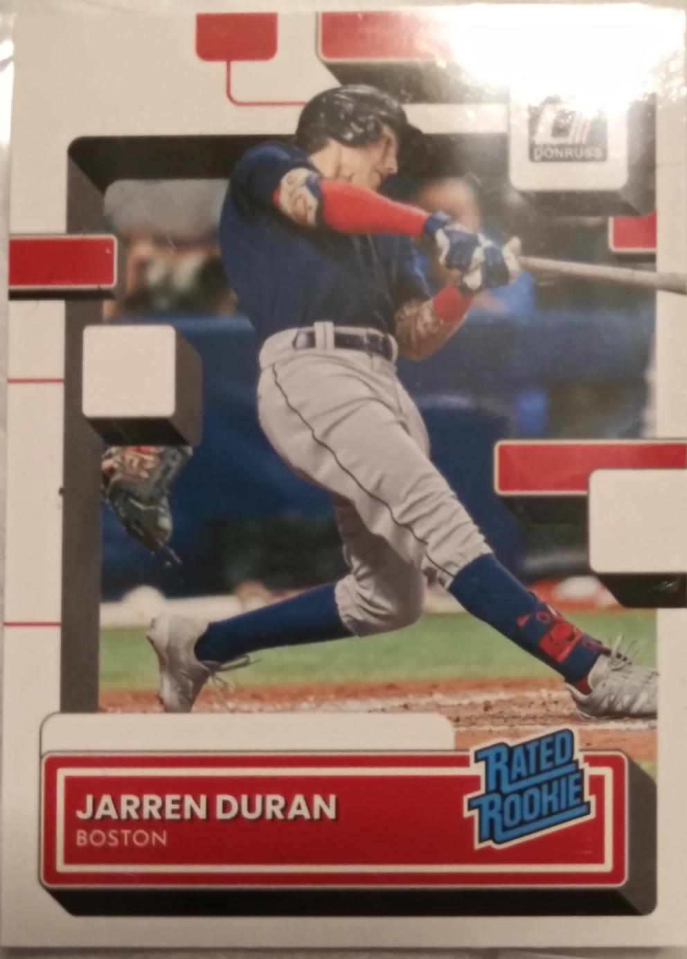 Jarren Duran #40 Baseball Cards 2022 Panini Donruss