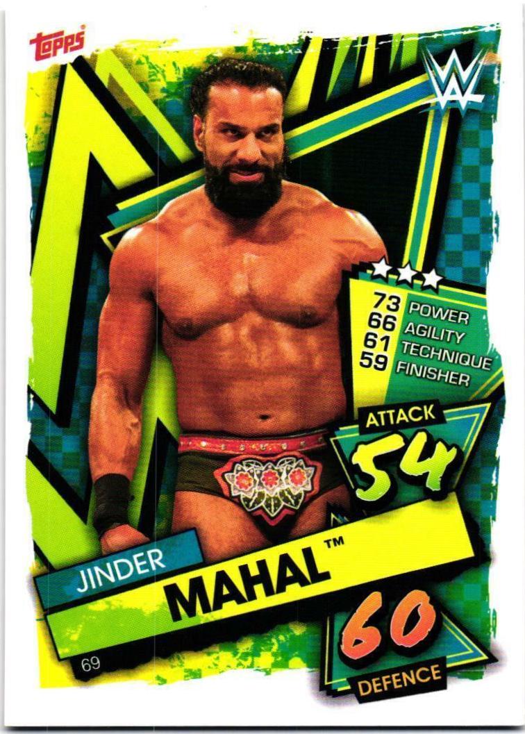 Jinder Mahal #69 Wrestling Cards 2021 Topps Slam Attax WWE