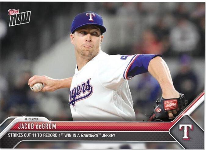 Jacob deGrom #58 2023 Topps Now Baseball