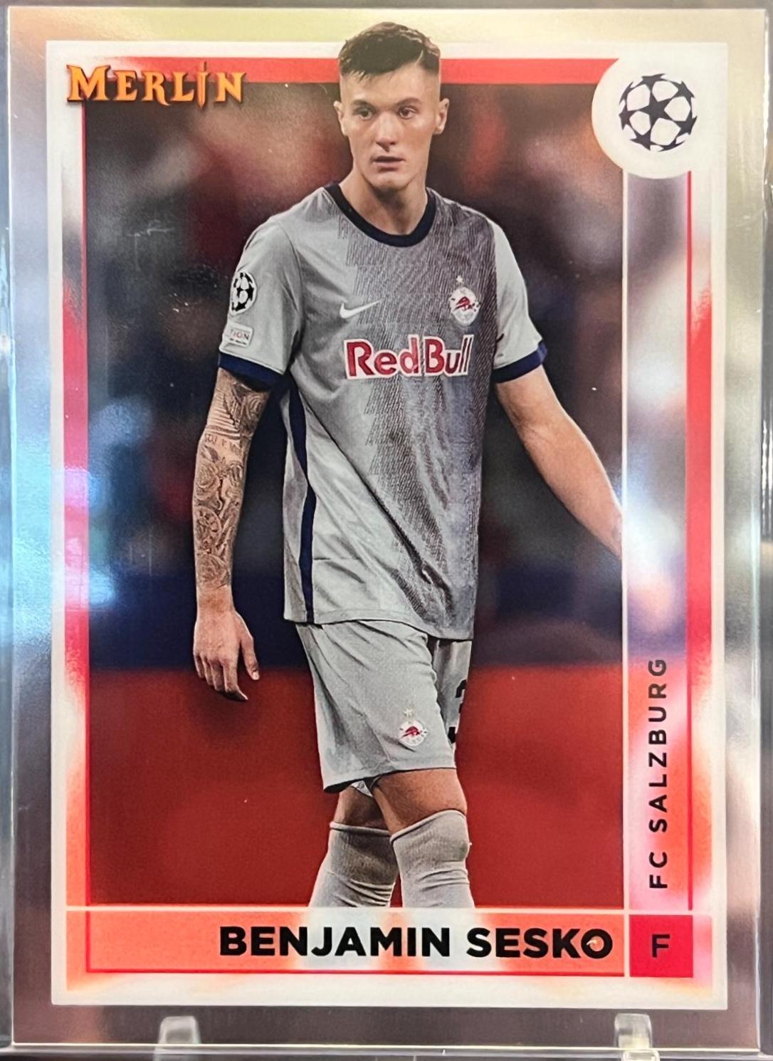Benjamin Sesko #68 2022 Topps Merlin Chrome UEFA Club Competitions