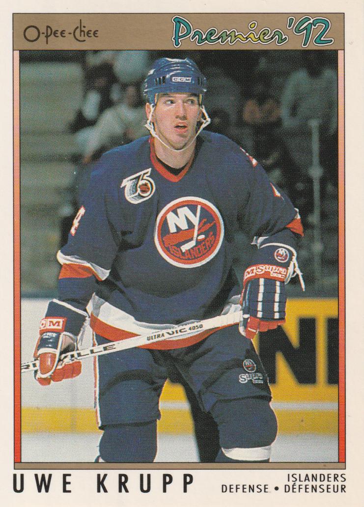 Uwe Krupp #140 1991-92 O-Pee-Chee Premier Hockey