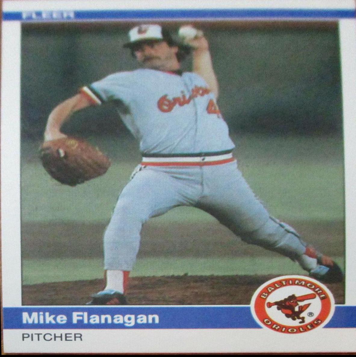 Mike Flanagan #8 Baseball Cards 1984 Fleer