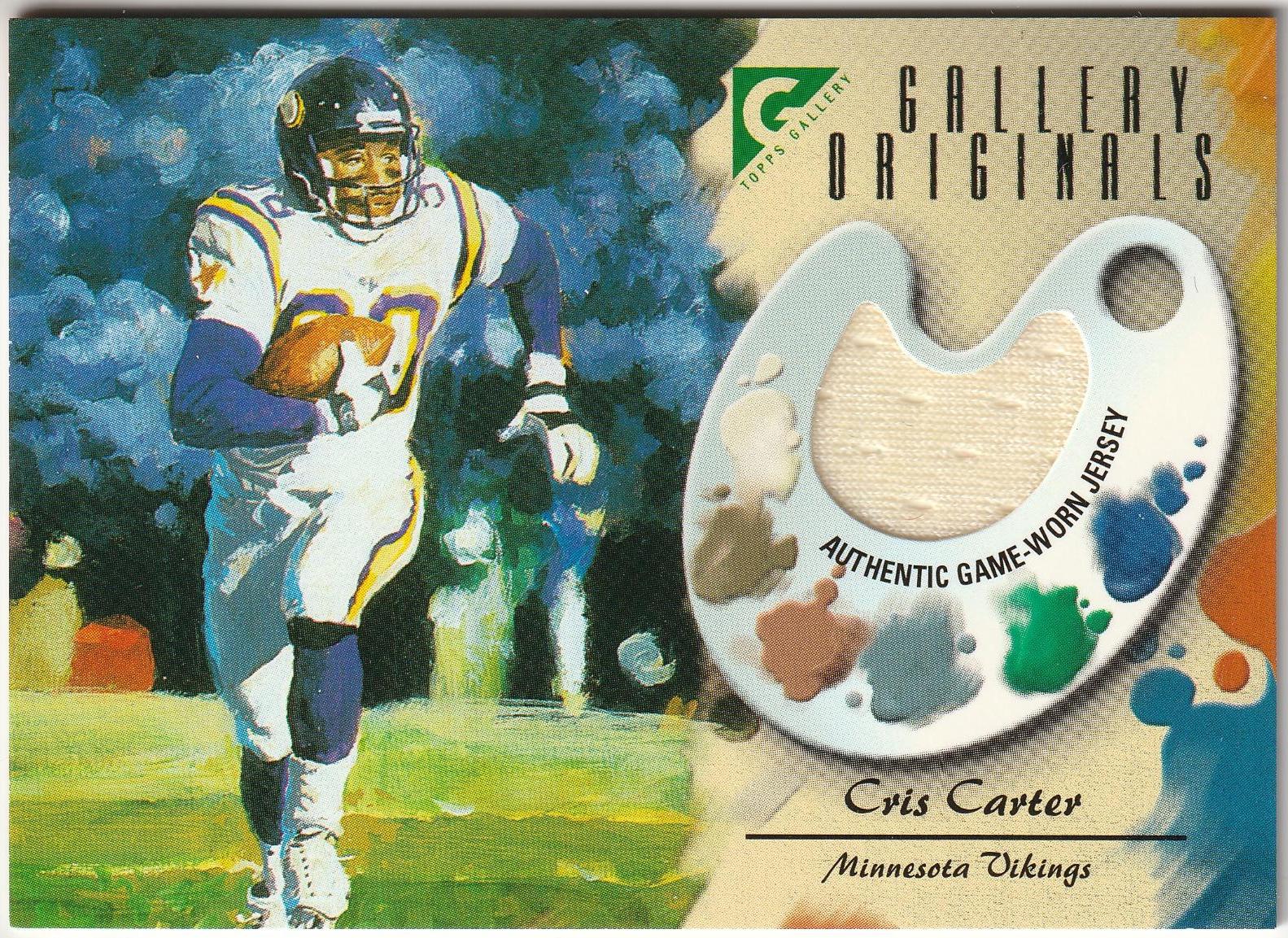 Cris Carter #GO-CC Football Cards 2002 Topps Gallery Originals Relics