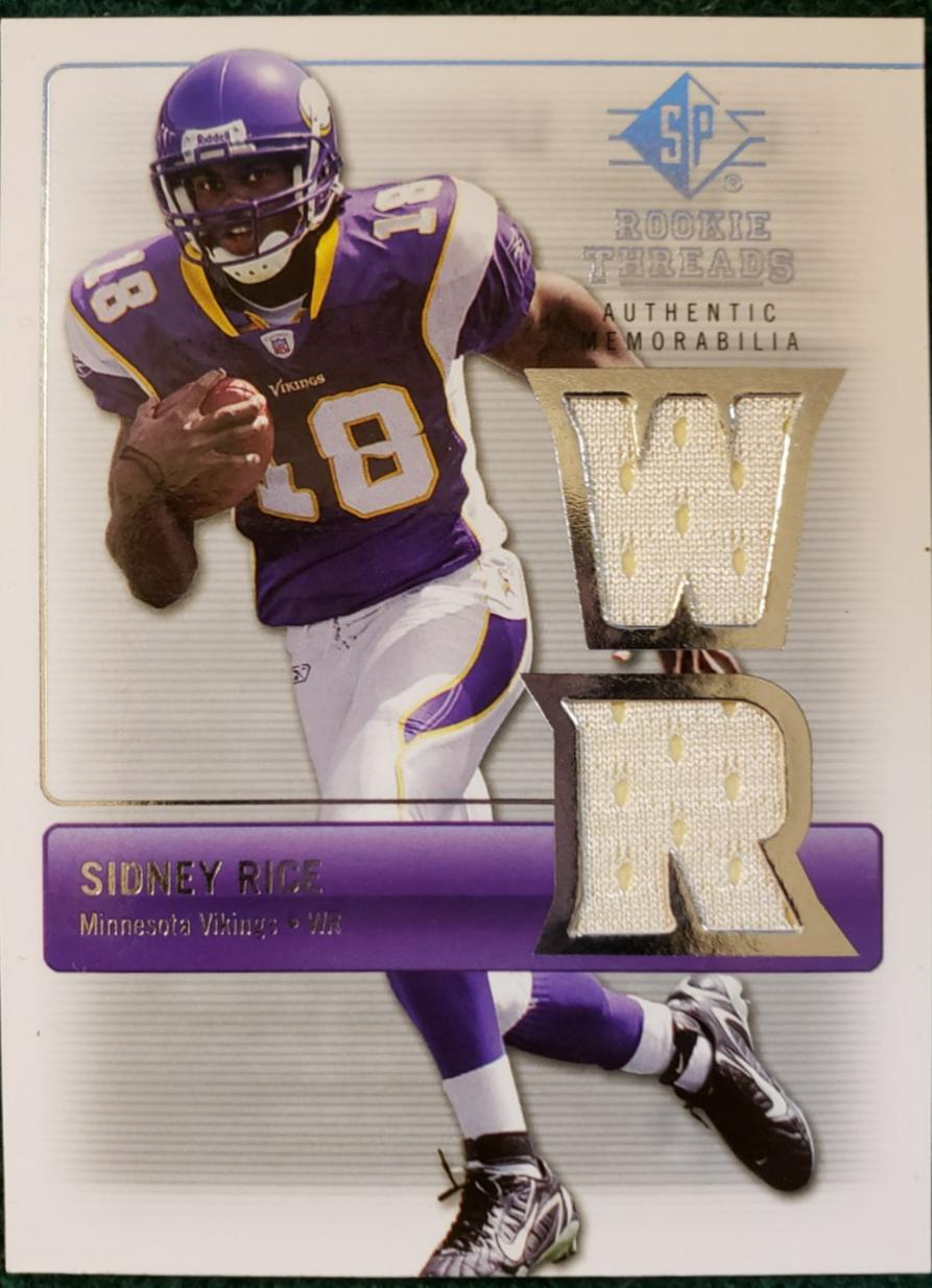 Sidney Rice #RT-SR 2007 Sp Rookie Threads Silver Football