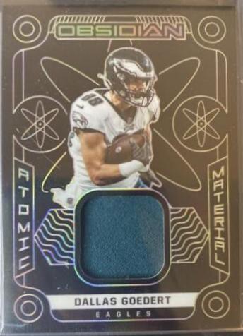 Dallas Goedert #AM-DGO Football Cards 2022 Panini Obsidian Atomic Material