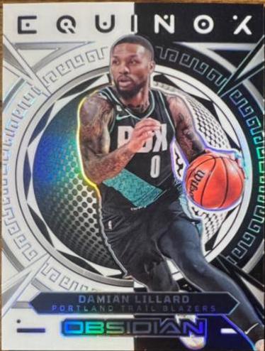 Damian Lillard #2 Basketball Cards 2022 Panini Obsidian Equinox
