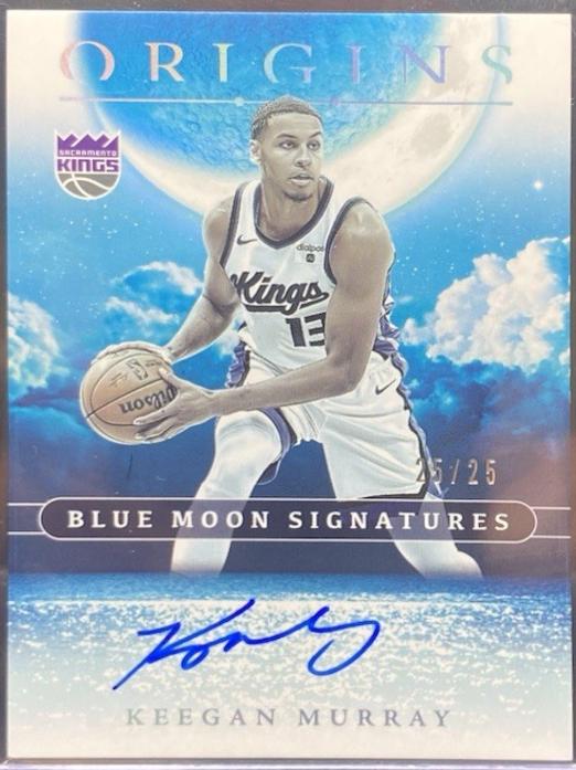Keegan Murray #4 Basketball Cards 2024 Panini Origins Blue Moon Signature