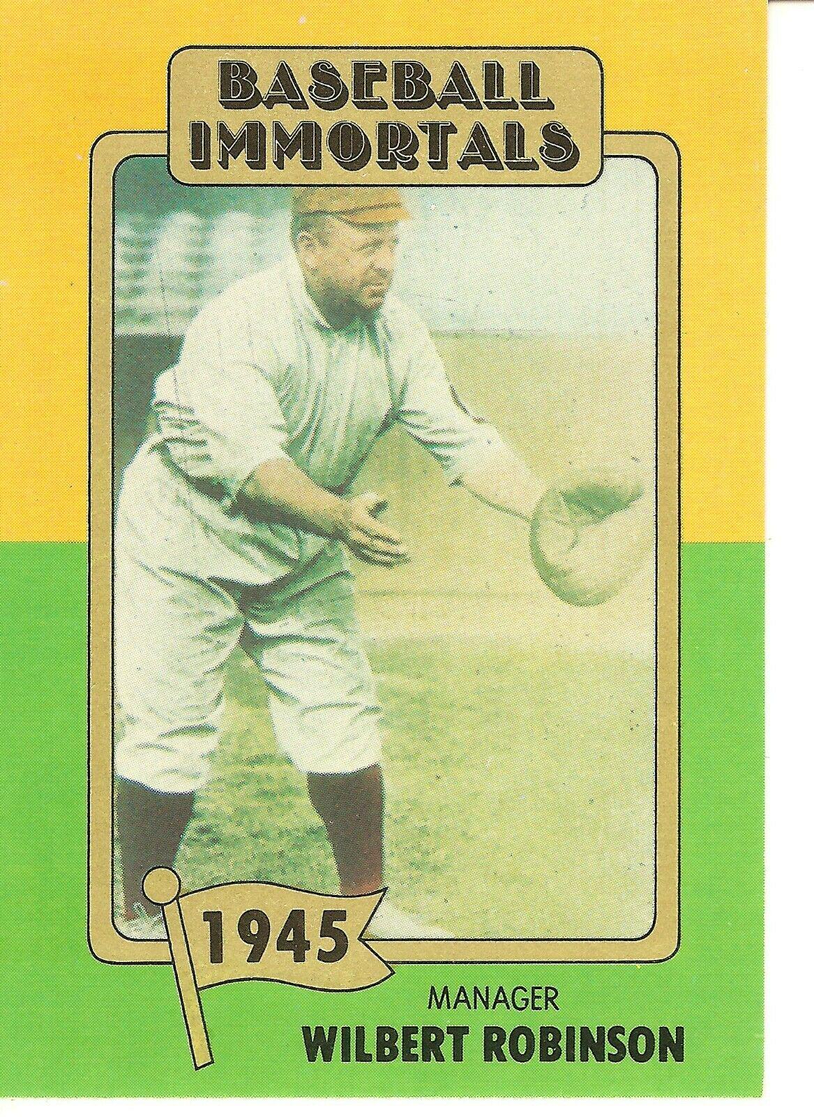 Wilbert Robinson #38 Baseball Cards 1980 Baseball Immortals