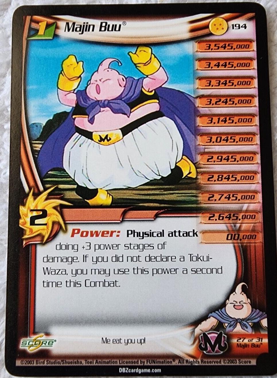 Majin Buu 194 Dragon Ball Z Buu Saga