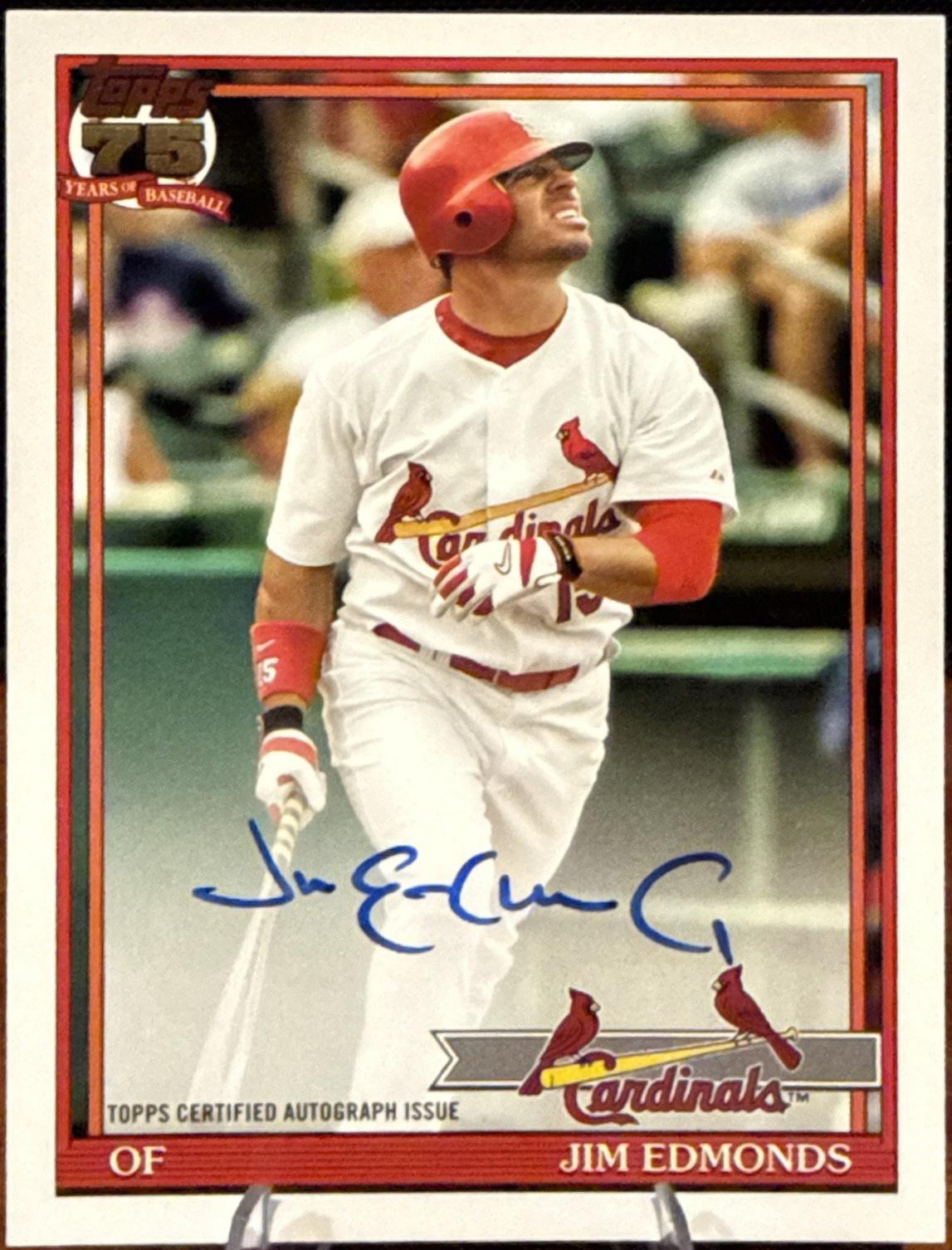 Jim Edmonds #91A-JE 2026 Topps Baseball 1991 Topps Autographs