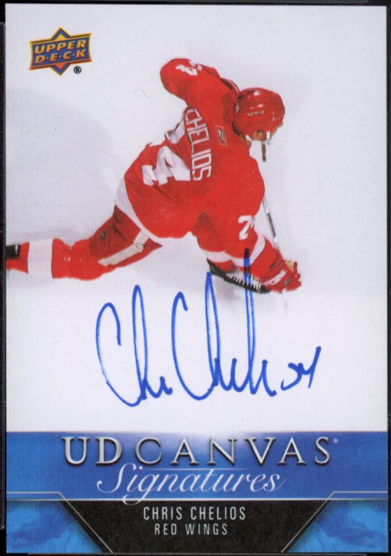 Chris Chelios #CS-CC Hockey Cards 2023 Upper Deck Clear Cut Canvas Signature
