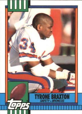 Tyrone Braxton #30 Football Cards 1990 Topps Tiffany