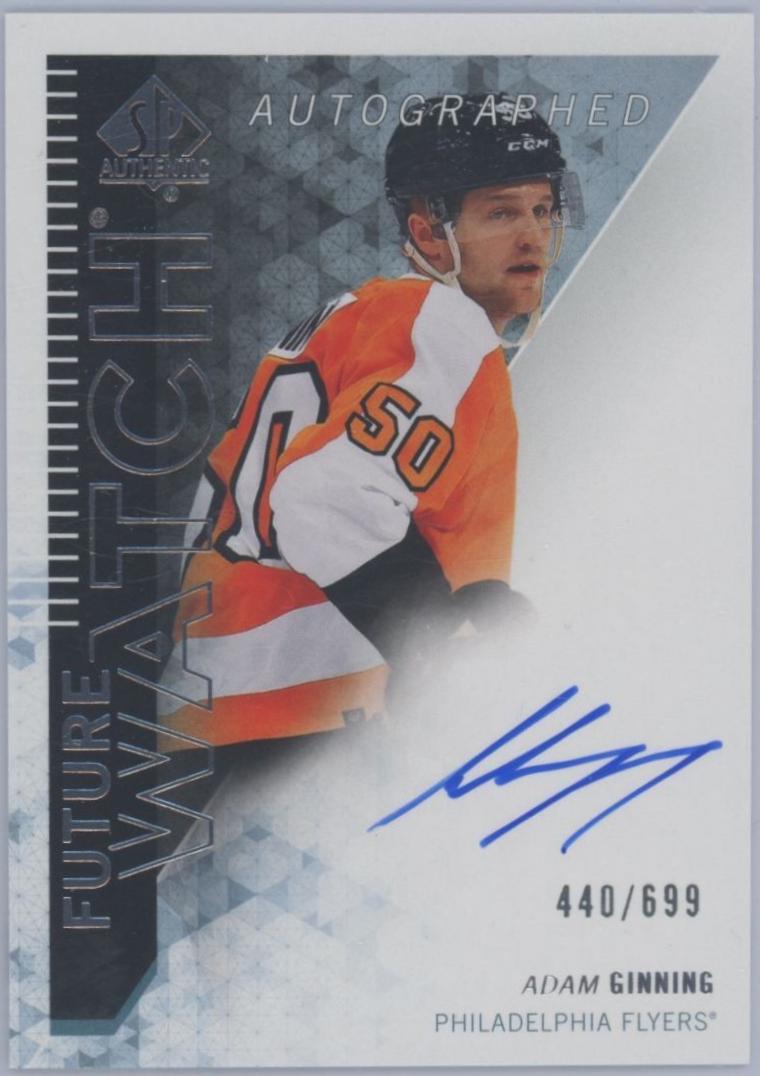 Adam Ginning #RFWA-AG 2023 Sp Authentic Retro Future Watch Autograph Hockey