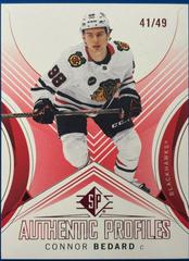 Connor Bedard [SP] #AP-8 Hockey Cards 2024 SP Authentic Profiles Signature Prices