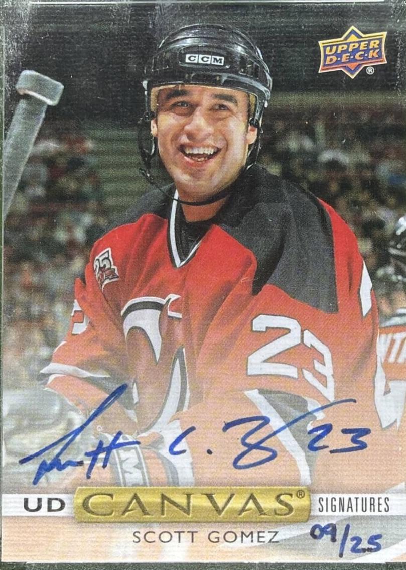 Scott Gomez #CS-SG 2019-20 Upper Deck Clear Cut Hockey Canvas Signatures