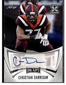 Christian Darrisaw #BA-CD1 Football Cards 2021 Leaf Draft Autograph