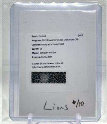 Jameson Williams [Gold] #A-JWI