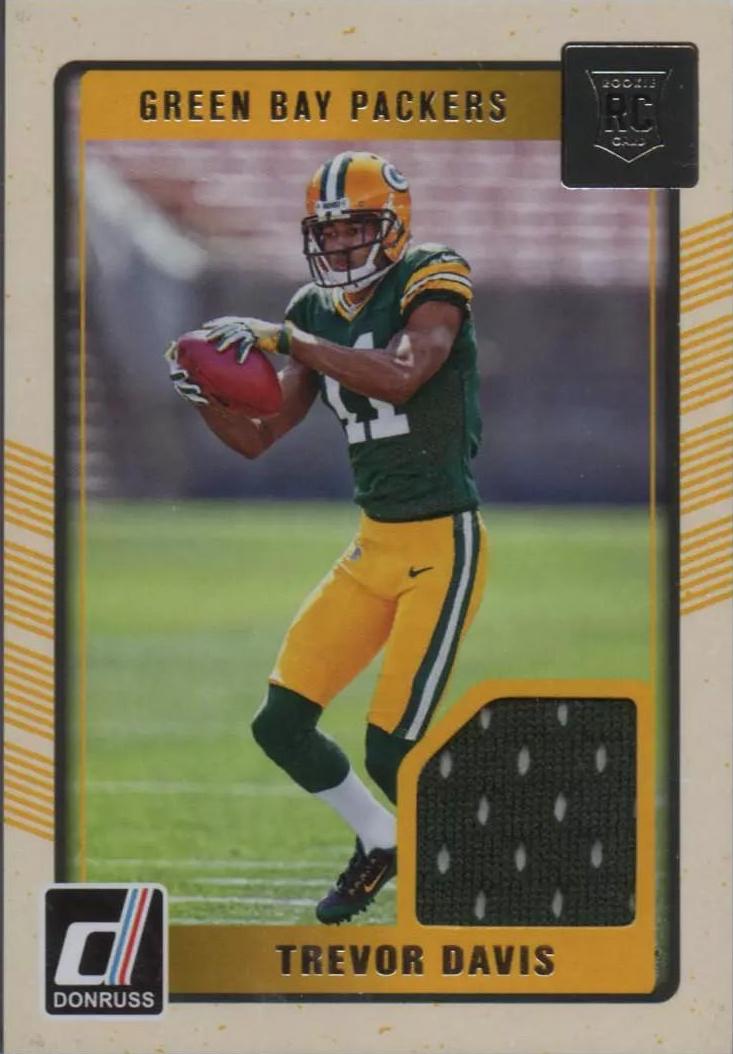 Trevor Davis #38 Football Cards 2016 Panini Donruss Rookie Threads