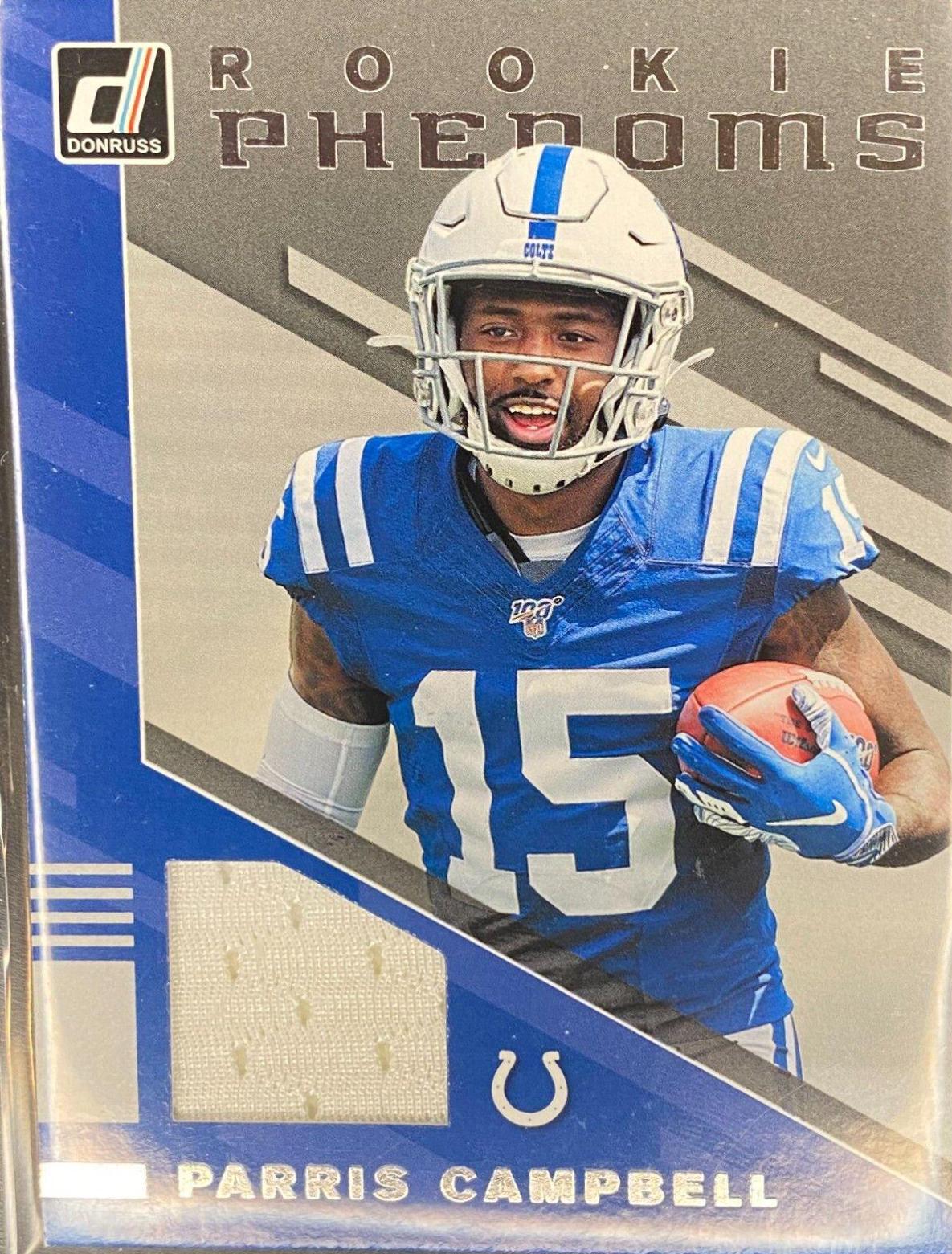 Parris Campbell #RPJ 15 Football Cards 2019 Donruss Rookie Phenoms Jerseys