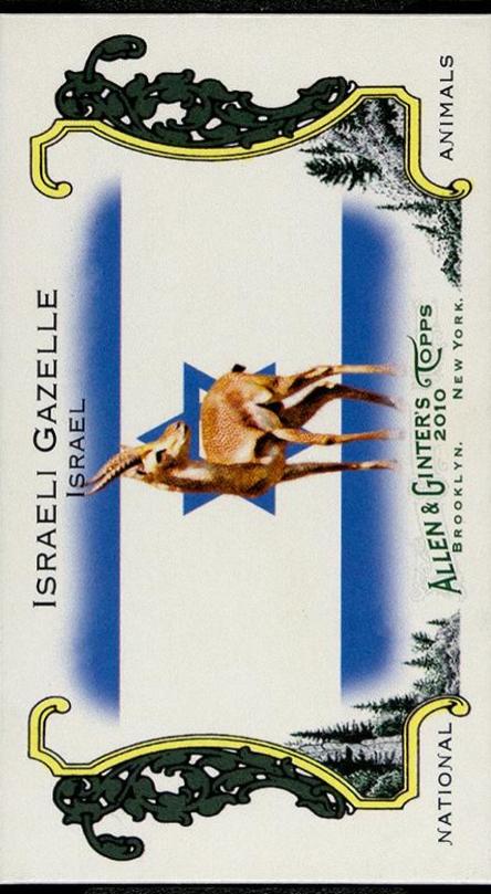 Israeli Gazelle #NA44 Baseball Cards 2010 Topps Allen & Ginter Mini National Animals